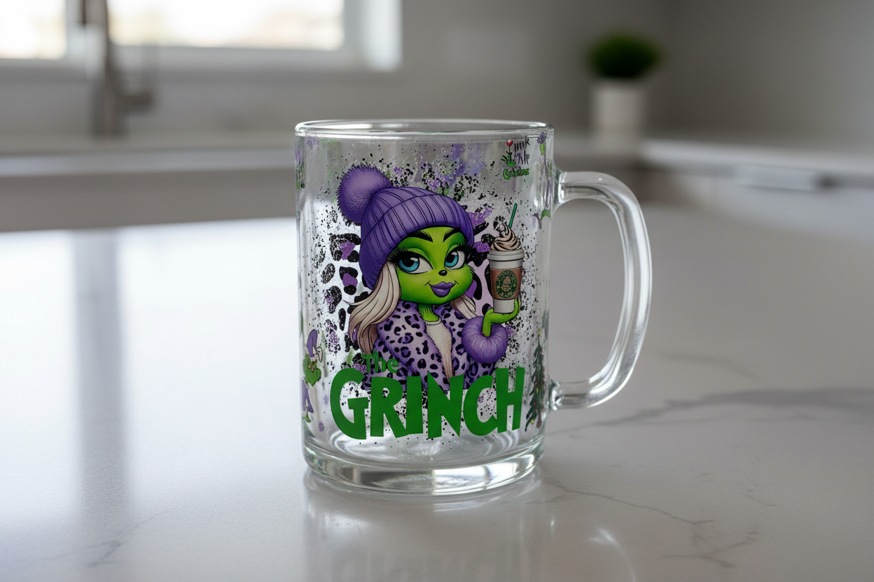 Purple Grinch Girl - UVDTF Wrap for cups/hard surfaces sticker