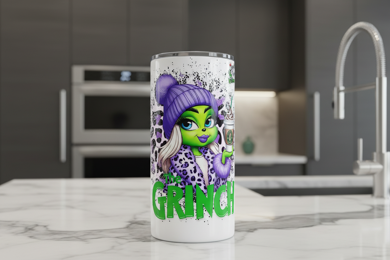 Purple Grinch Girl - UVDTF Wrap for cups/hard surfaces sticker