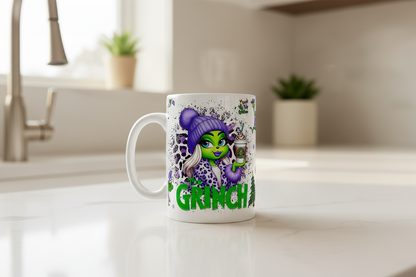 Purple Grinch Girl - UVDTF Wrap for cups/hard surfaces sticker