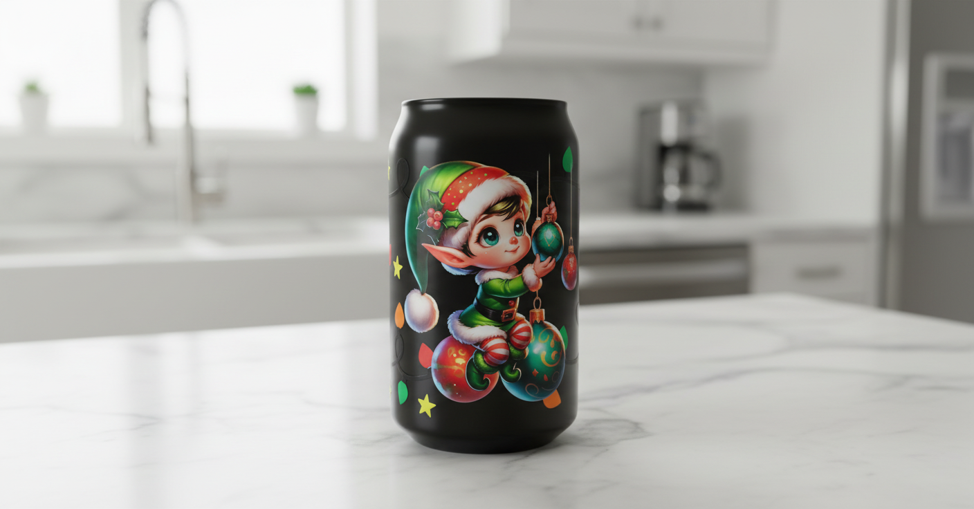 Elf with Lights - UVDTF Wrap for cups/hard surfaces sticker