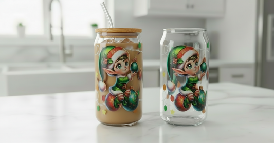 Elf with Lights - UVDTF Wrap for cups/hard surfaces sticker
