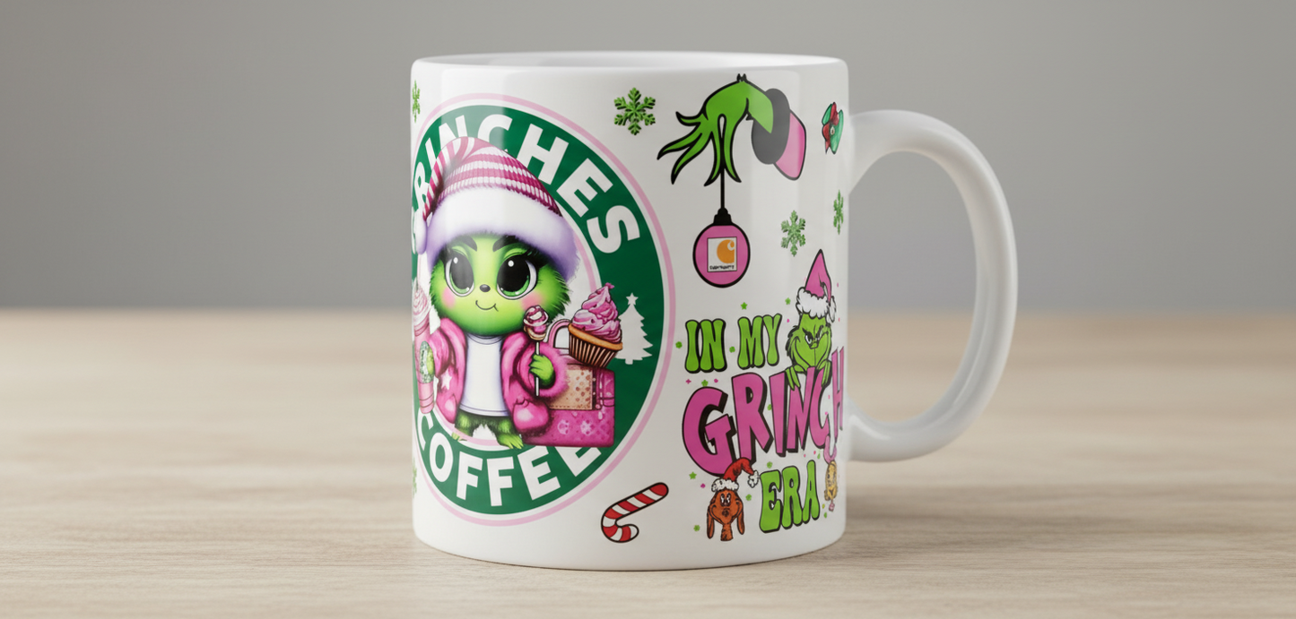 Grinches Coffee Pink - UVDTF wrap for cups/hard surfaces sticker