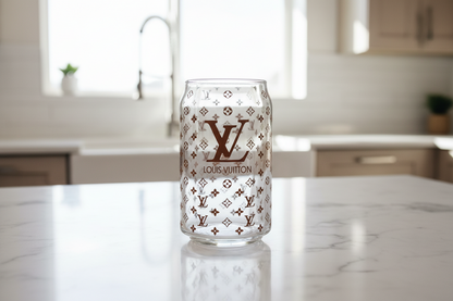 Louis Vuitton Light Brown & White - UVDTF Wrap for cups/hard surfaces sticker