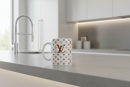 Louis Vuitton Light Brown & White - UVDTF Wrap for cups/hard surfaces sticker