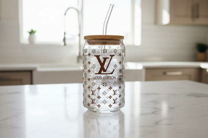 Louis Vuitton Light Brown & White - UVDTF Wrap for cups/hard surfaces sticker