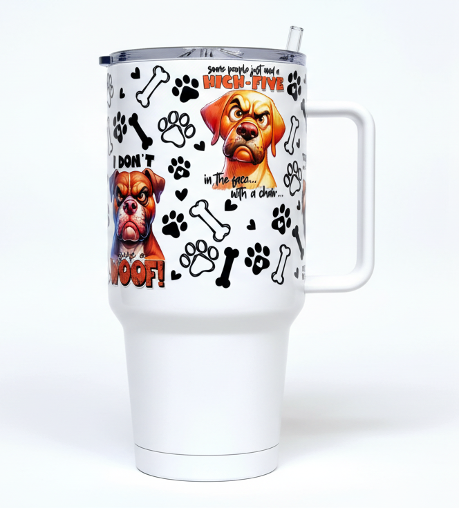 Doggie Attitude - UVDTF Wrap for cups/hard surfaces sticker
