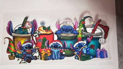 Stitch Christmas Cups - UVDTF Wrap