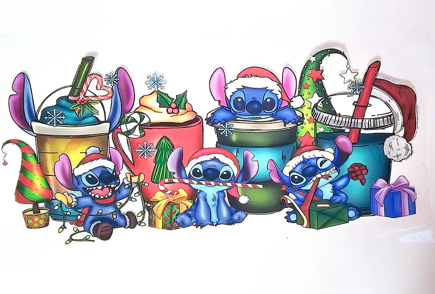 Stitch Christmas Cups - UVDTF Wrap