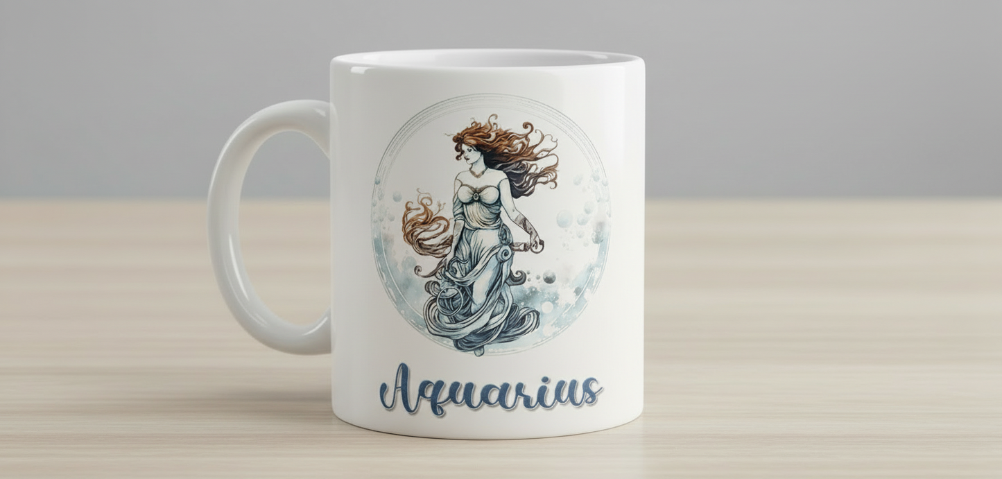 Aquarius - UVDTF Wrap for cups/hard surfaces sticker