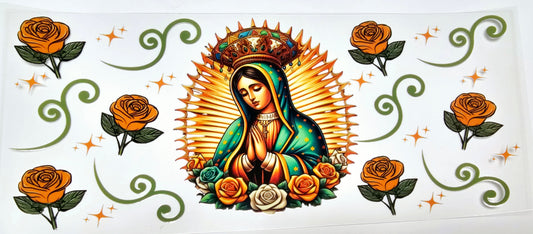 Virgen & Orange Roses - UVDTF Wrap