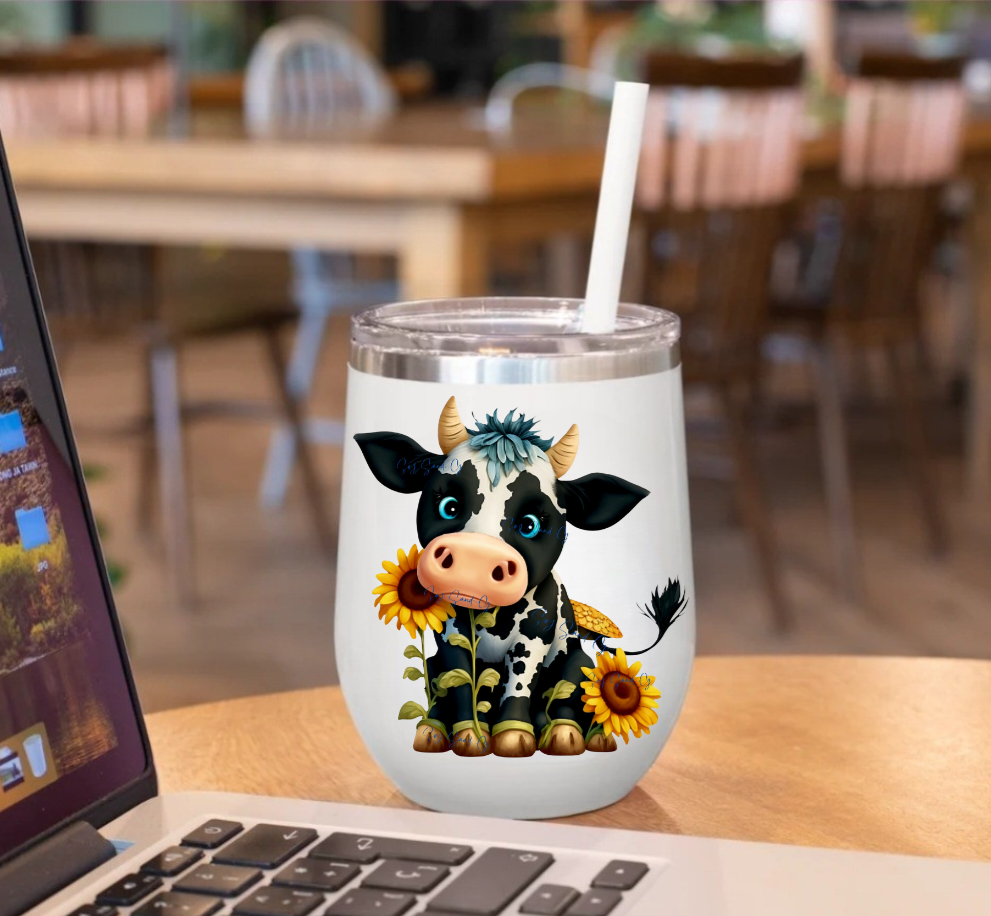 Sunflower Cow - UVDTF Decal