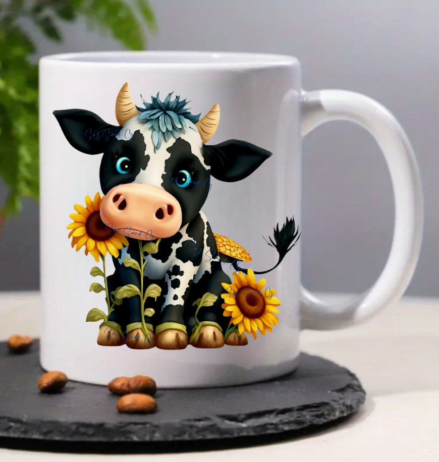 Sunflower Cow - UVDTF Decal