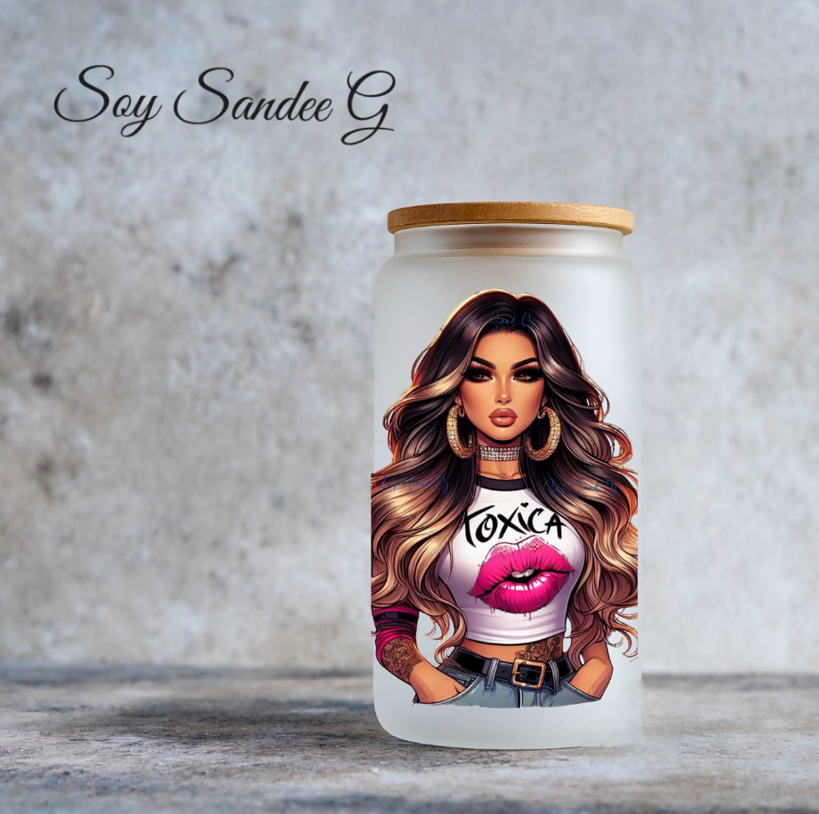 Latina Tóxica Pink Lips - UVDTF Decal for cups/hard surfaces sticker