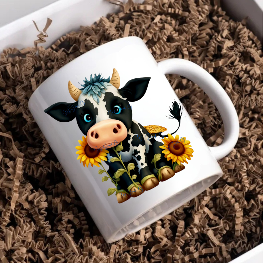 Sunflower Cow - UVDTF Decal