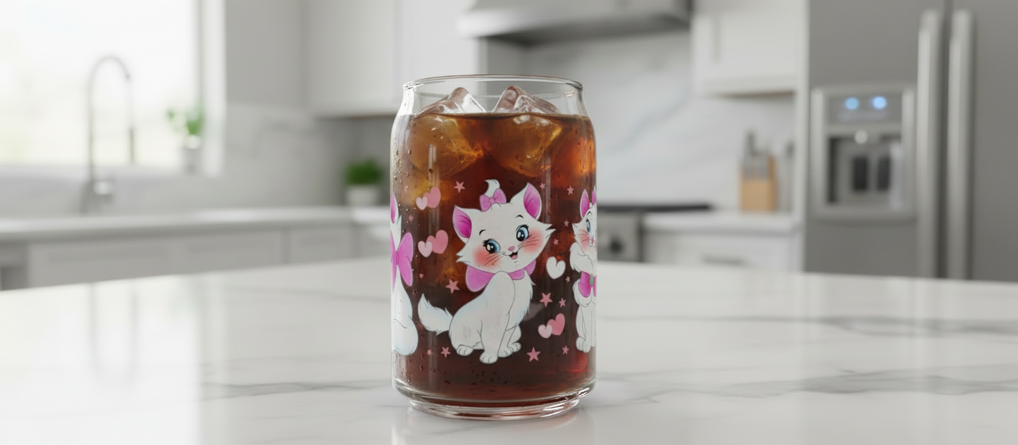 3 Cute Cats with Pink Bows - UVDTF Wrap for cups/hard surfaces sticker