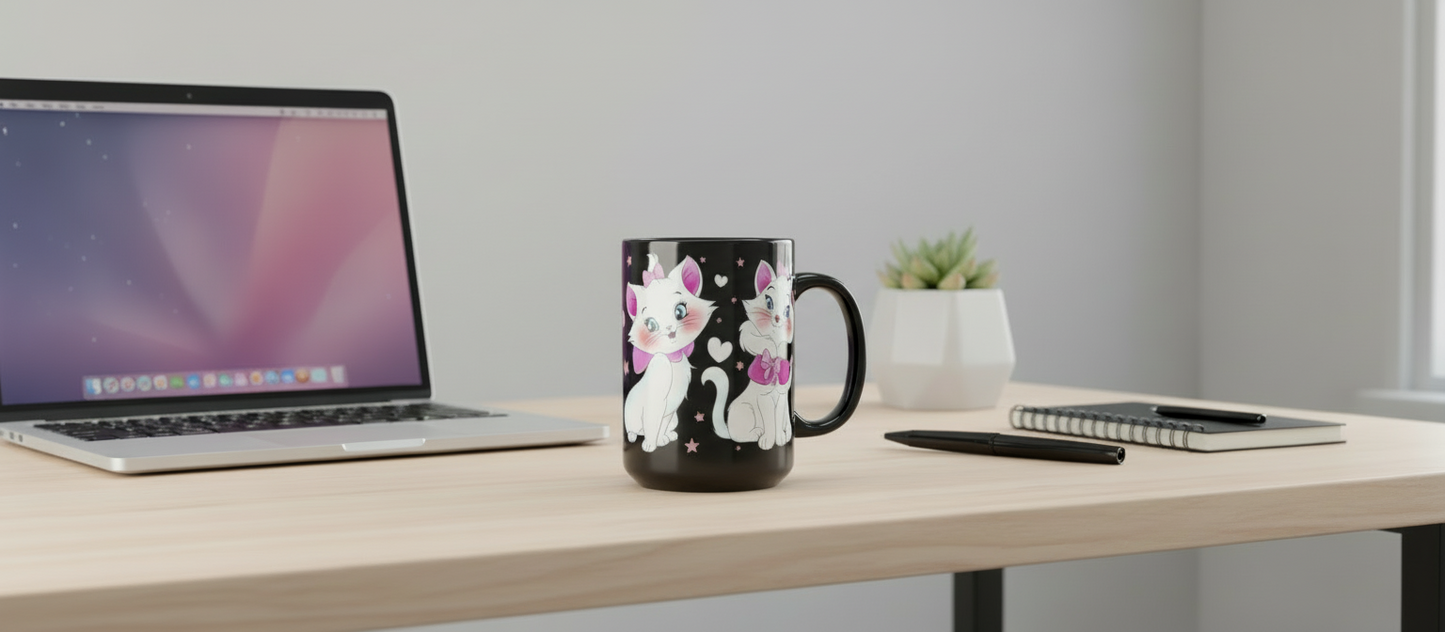 3 Cute Cats with Pink Bows - UVDTF Wrap for cups/hard surfaces sticker