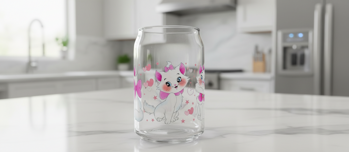 3 Cute Cats with Pink Bows - UVDTF Wrap for cups/hard surfaces sticker