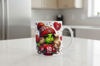 49ers Green Cheerleader - UVDTF Wrap for cups/hard surfaces sticker