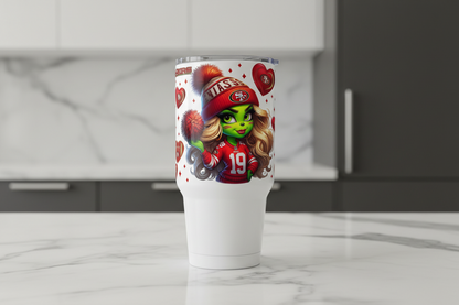 49ers Green Cheerleader - UVDTF Wrap for cups/hard surfaces sticker