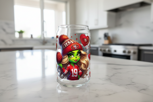 49ers Green Cheerleader - UVDTF Wrap for cups/hard surfaces sticker