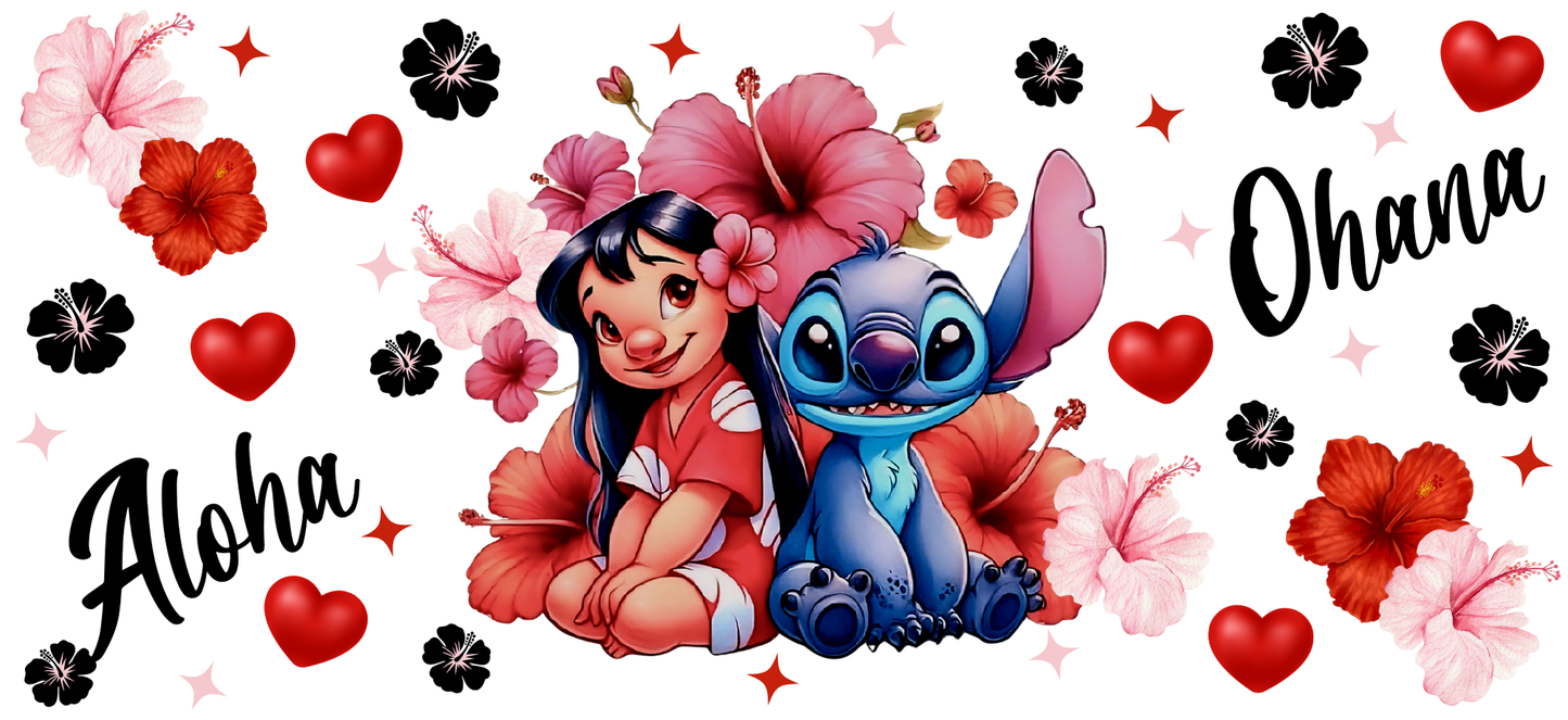 Aloha Ohana - UVDTF Wrap for cups/hard surfaces sticker