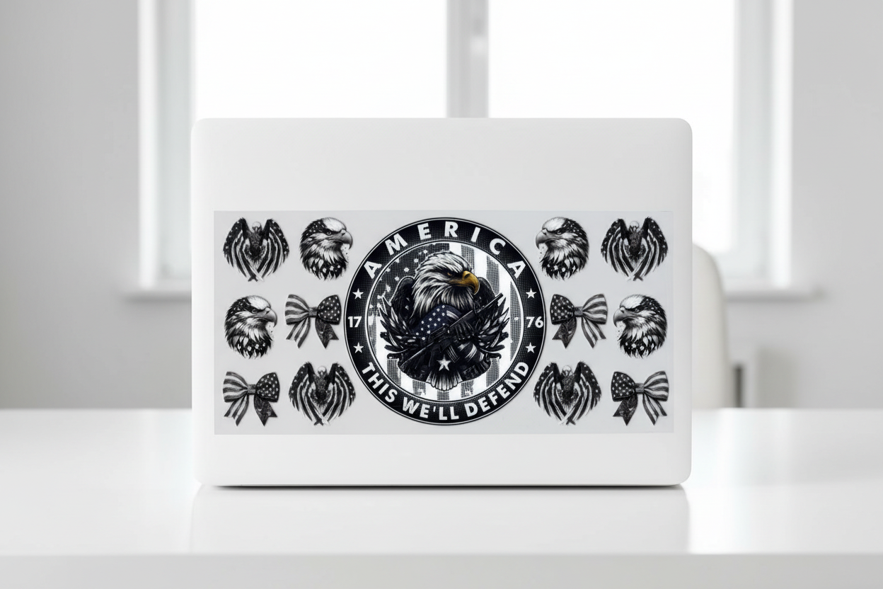 America This We'll Defend - UVDTF Wrap for cups/hard surfaces sticker