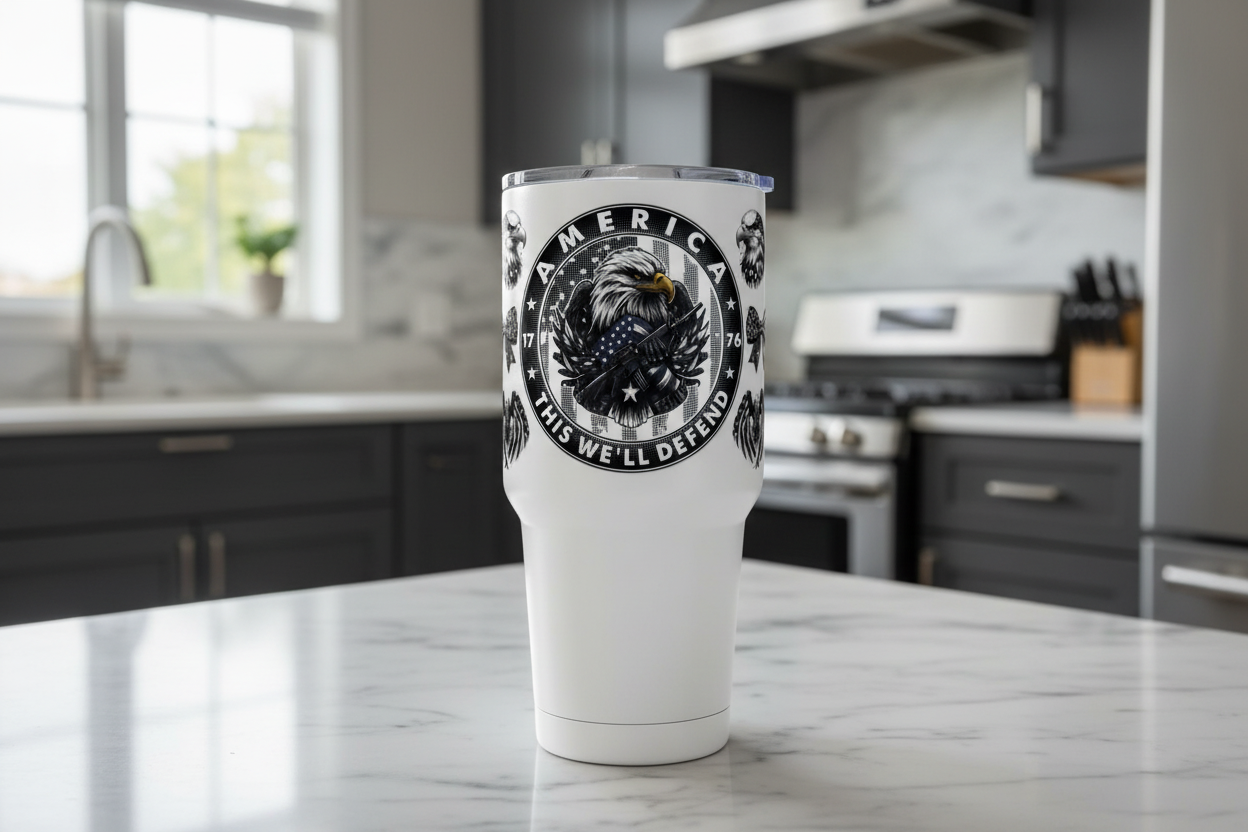 America This We'll Defend - UVDTF Wrap for cups/hard surfaces sticker