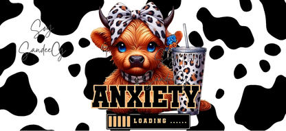 Anxiety Loading Cow - UVDTF Wrap for cups/hard surfaces sticker