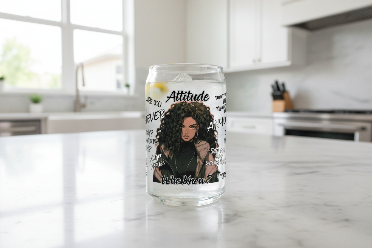 Attitude? - UVDTF Wrap for cups/hard surfaces sticker