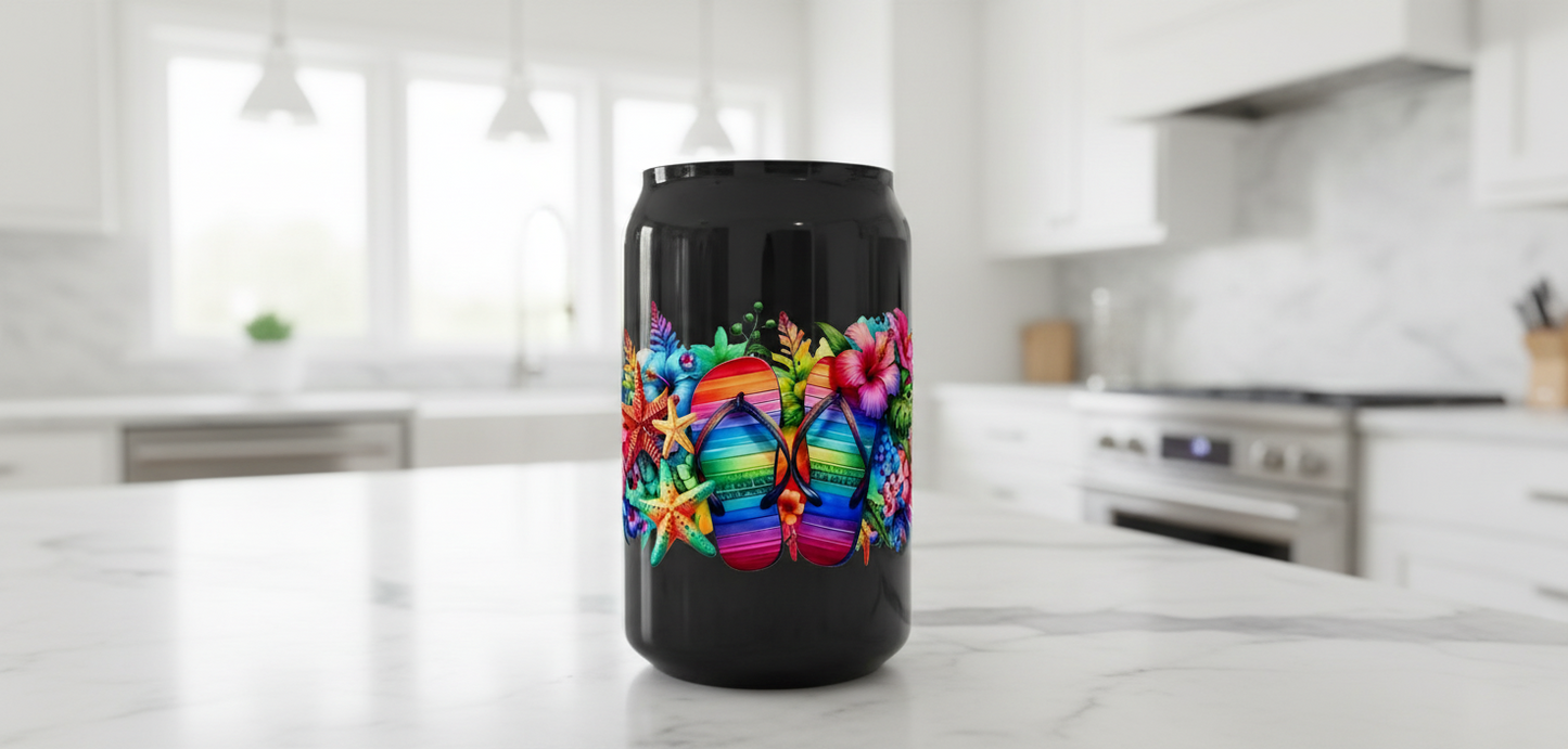 Beach Sandals - UVDTF Wrap for cups/hard surfaces sticker