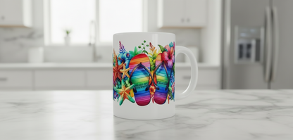 Beach Sandals - UVDTF Wrap for cups/hard surfaces sticker