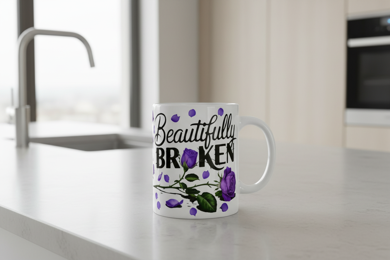 Beautifully Broken - UVDTF Wrap for cups/hard surfaces sticker