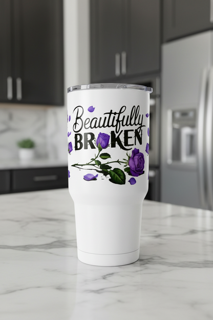 Beautifully Broken - UVDTF Wrap for cups/hard surfaces sticker