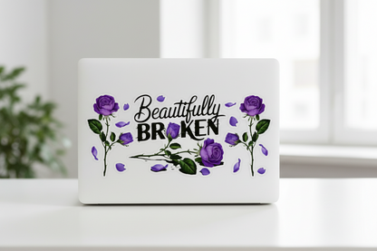 Beautifully Broken - UVDTF Wrap for cups/hard surfaces sticker