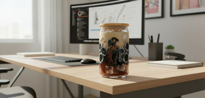 Black Sunflowers Diva - UVDTF Wrap for cups/hard surfaces sticker