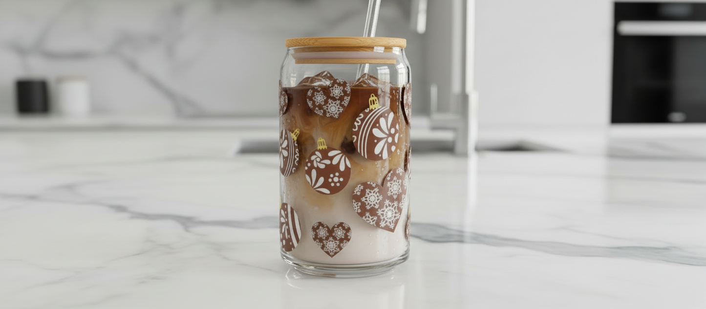 Brown Christmas Ornaments- UVDTF Wrap for cups/hard surfaces sticker