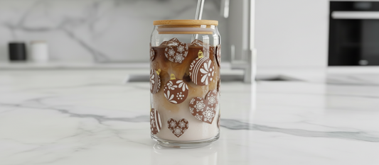 Brown Christmas Ornaments- UVDTF Wrap for cups/hard surfaces sticker