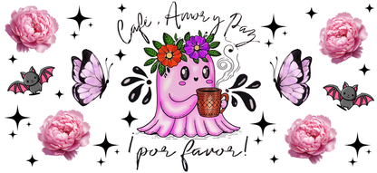 Café, Amor y Paz - UVDTF Wrap for cups/hard surfaces sticker