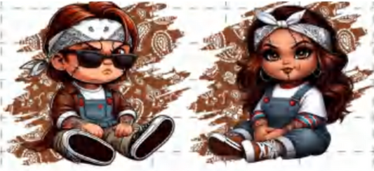 Chicano Couple - UVDTF Wrap for cups/hard surfaces sticker