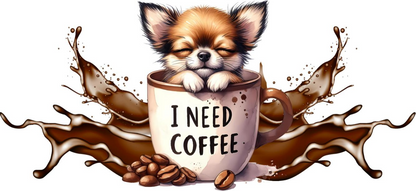 Chihuahua in a Mug - UVDTF Wrap for cups/hard surfaces sticker