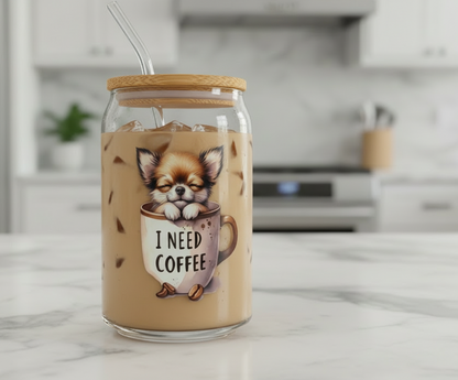 Chihuahua in a Mug - UVDTF Wrap for cups/hard surfaces sticker