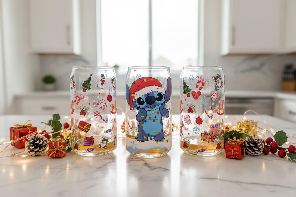 Christmas Stitch - UVDTF Wrap for cups/hard surfaces sticker