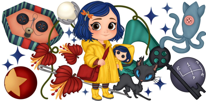 Coraline - UVDTF wrap for cups/hard surfaces sticker