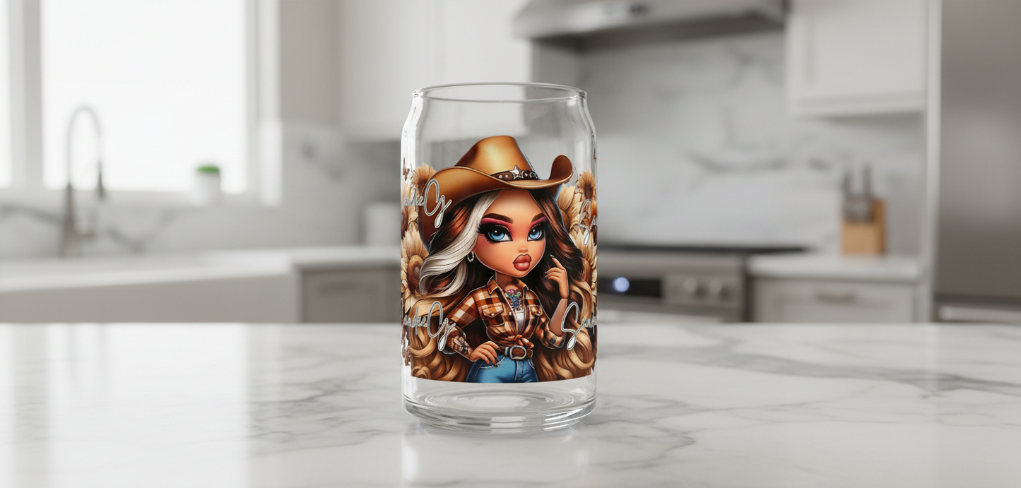 Cowgirl - UVDTF Wrap for cups/hard surfaces sticker