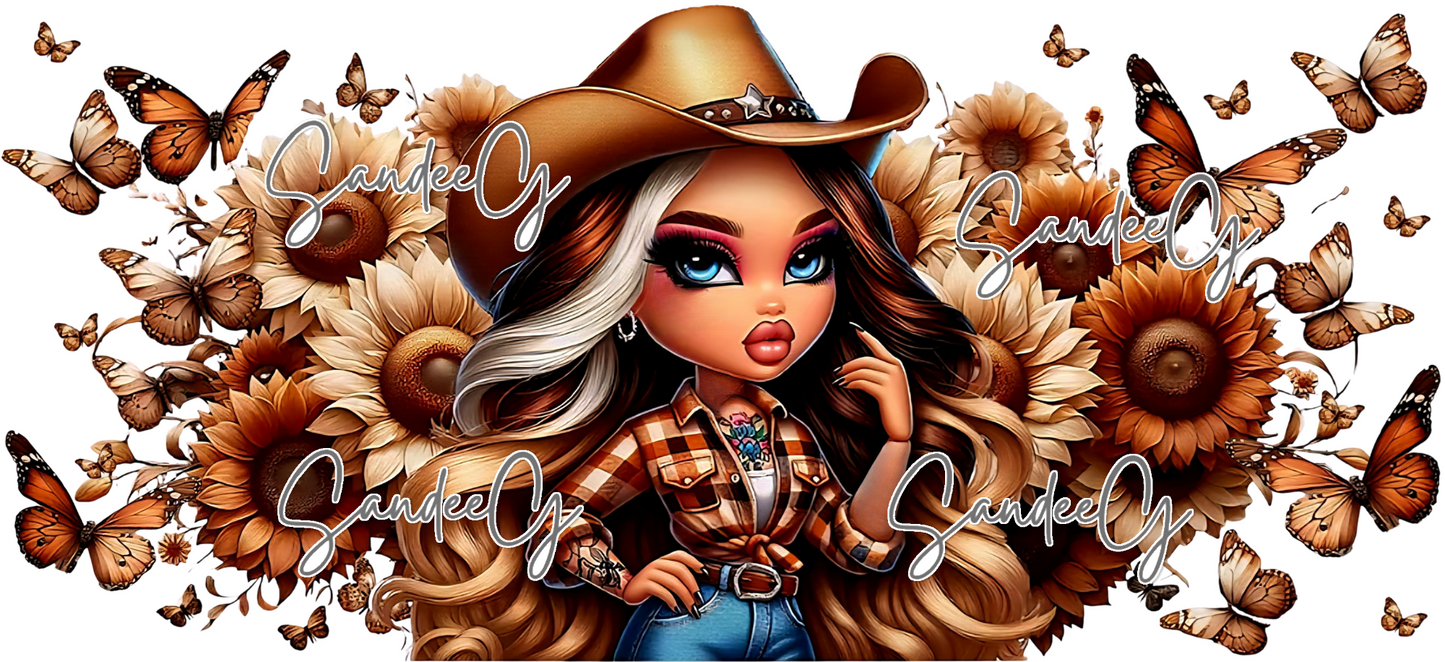 Cowgirl - UVDTF Wrap for cups/hard surfaces sticker