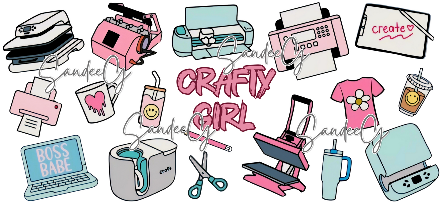 Crafty Girl - UVDTF Wrap for cups/hard surfaces sticker