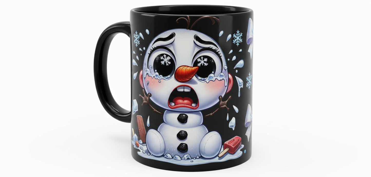 Crying Snowman - UVDTF Wrap for cups/hard surfaces sticker