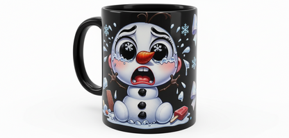 Crying Snowman - UVDTF Wrap for cups/hard surfaces sticker