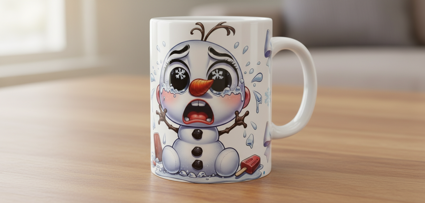 Crying Snowman - UVDTF Wrap for cups/hard surfaces sticker
