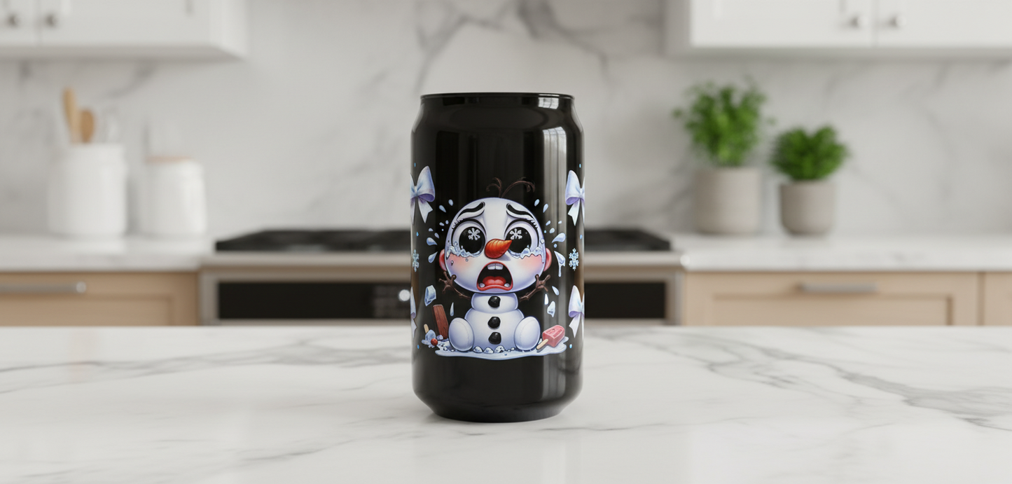 Crying Snowman - UVDTF Wrap for cups/hard surfaces sticker